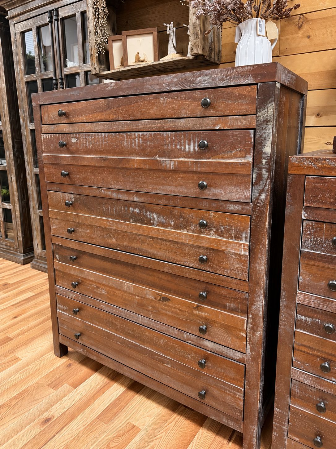 Distressed Tall Dresser