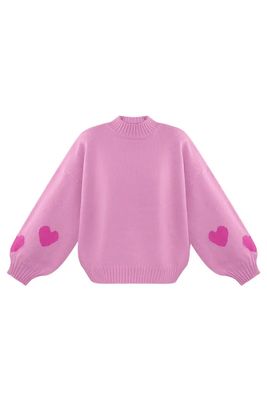 Trui Comfort Heart Knit - roze