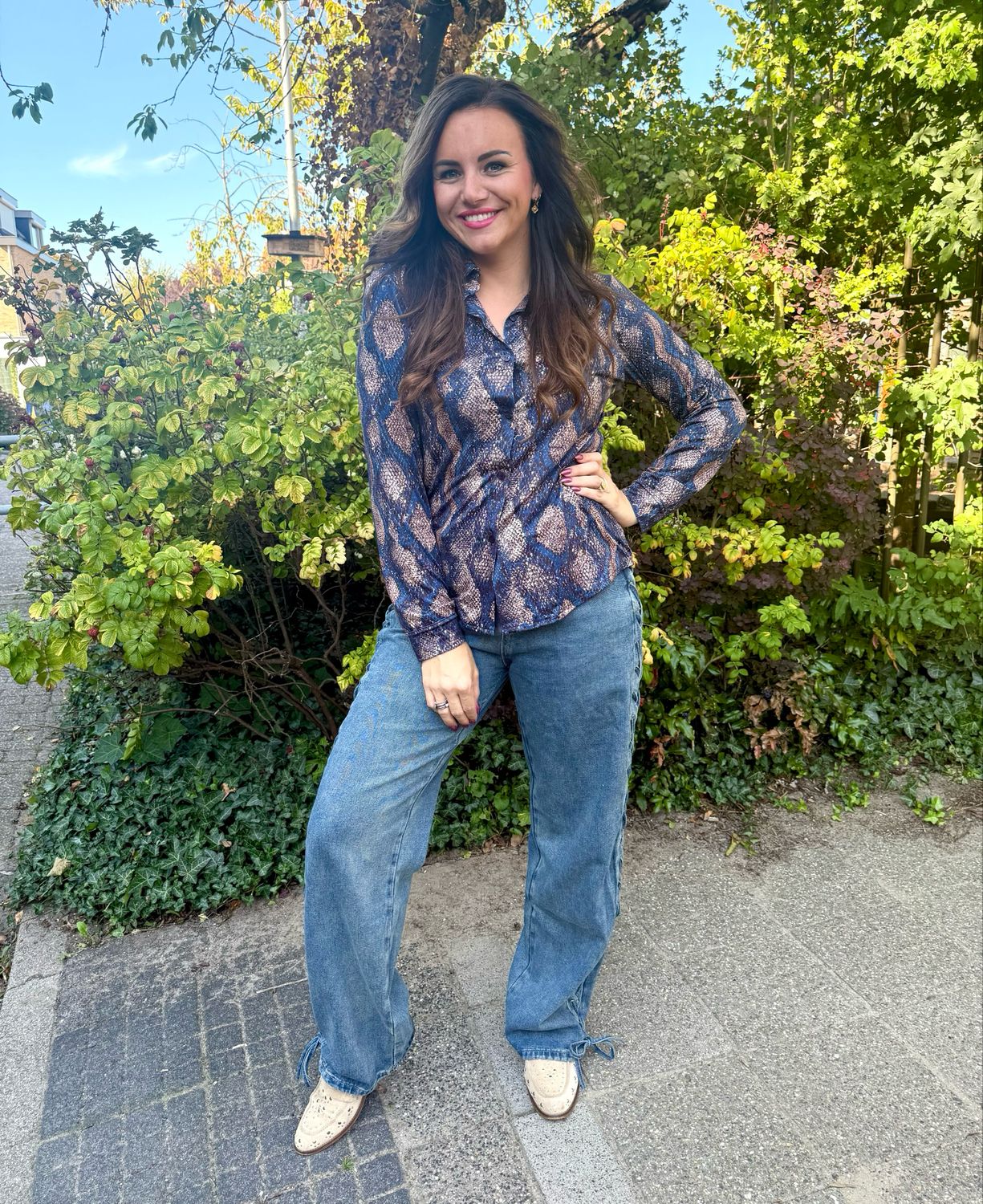 Blouse SNAKE blauw