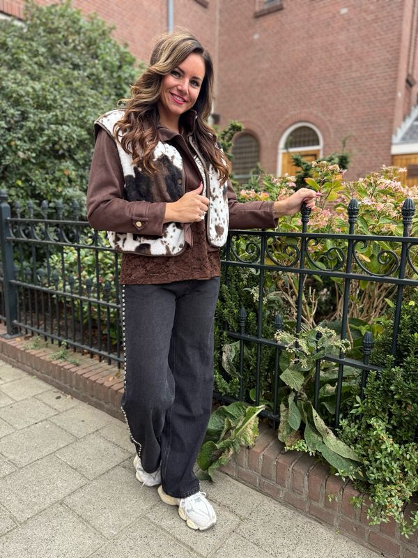 Fluffy teddy gilet