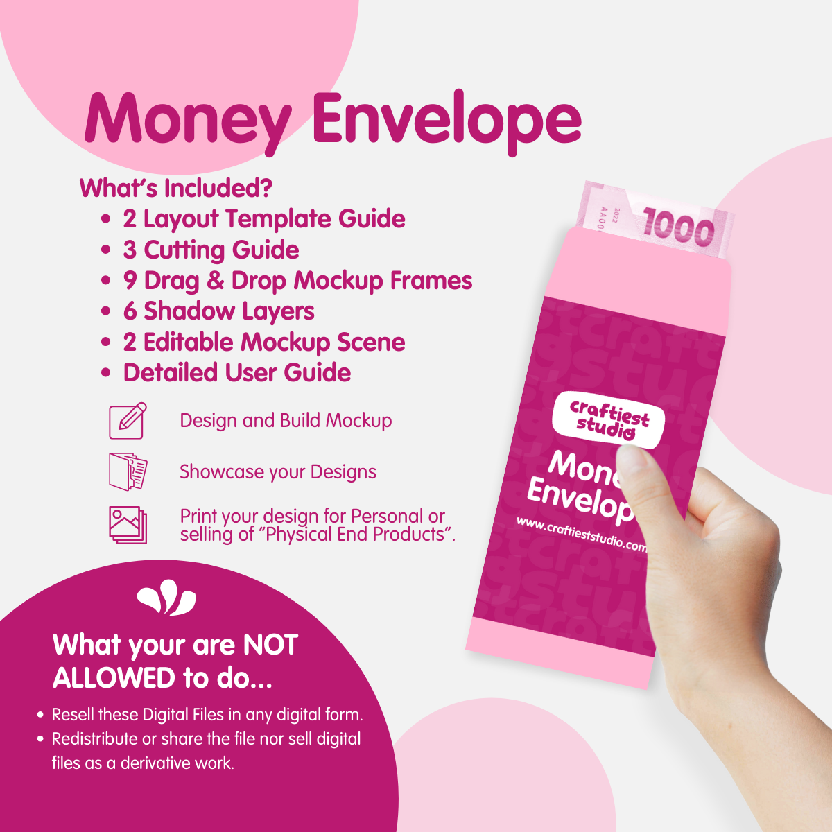 Money Envelope Template & Mockup Builder