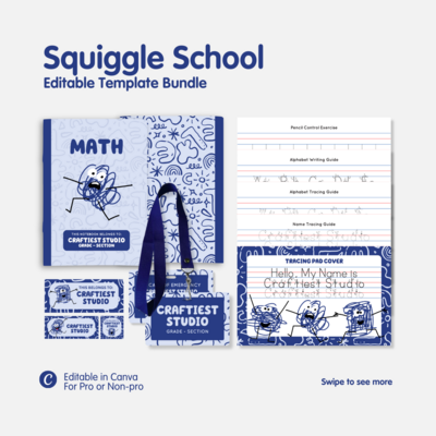 Squiggle School Template Bundle