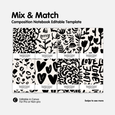 Mix & Match Composition Notebook Template