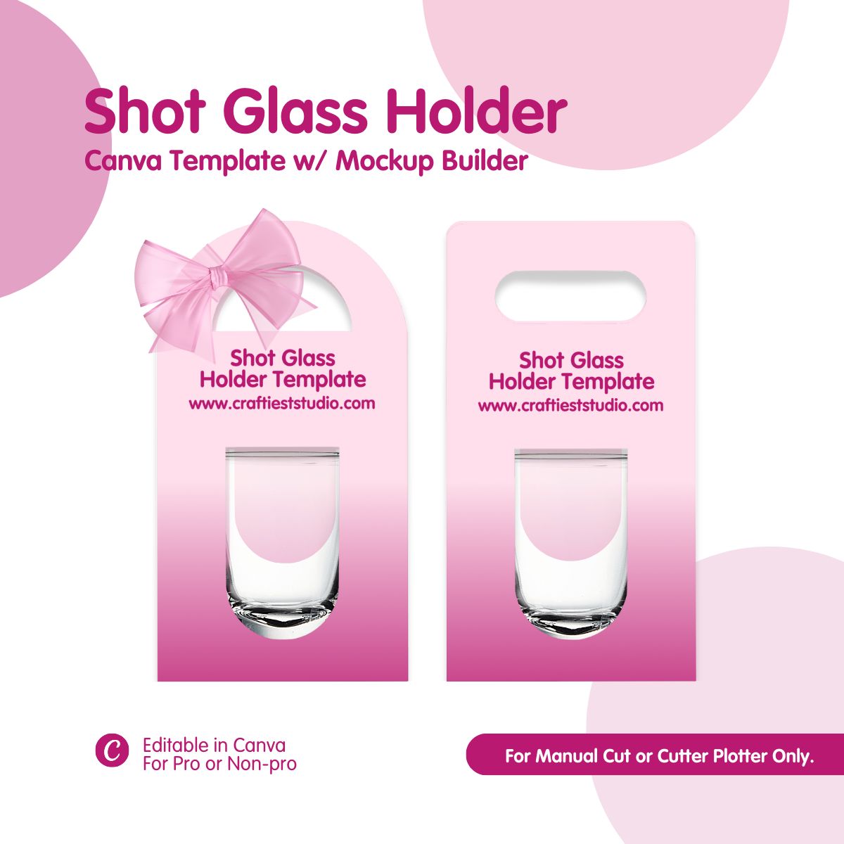 Shot Glass Holder Template w/ Mockup
