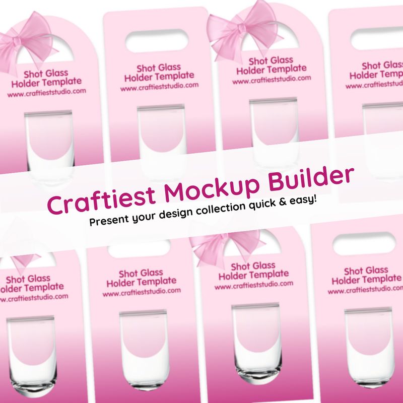 Shot Glass Holder Template w/ Mockup