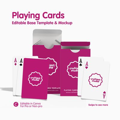 Playing Cards Template & Mockup Playing Cards Template & Mockup