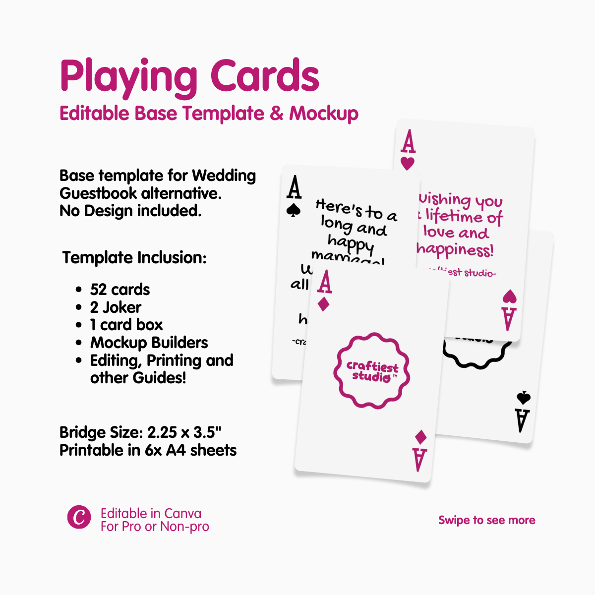 Playing Cards Template & Mockup