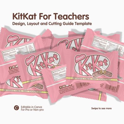 KitKat For Teachers Chip Bag Template