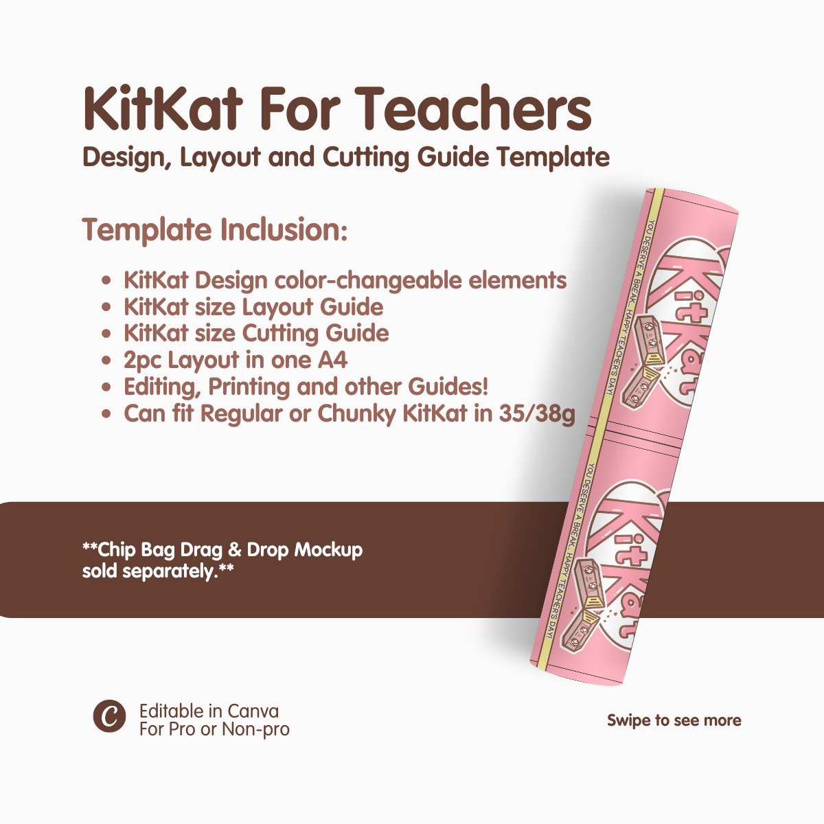 KitKat For Teachers Chip Bag Template