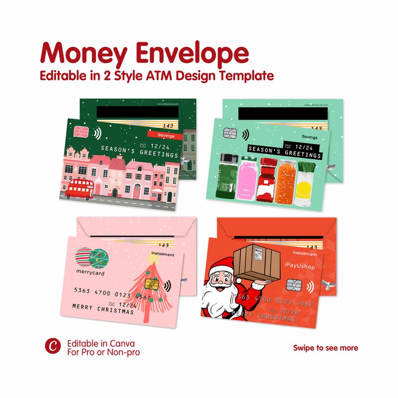 Money Envelope ATM Style Template Money Envelope ATM Style Template