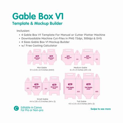Gable Box V1 Template & Mockup