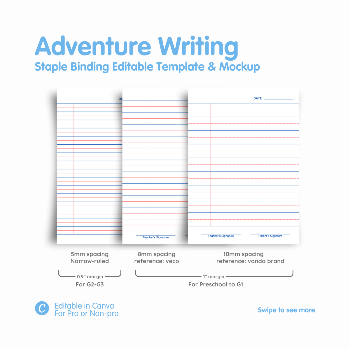 Adventure Writing Notebook & Mockup