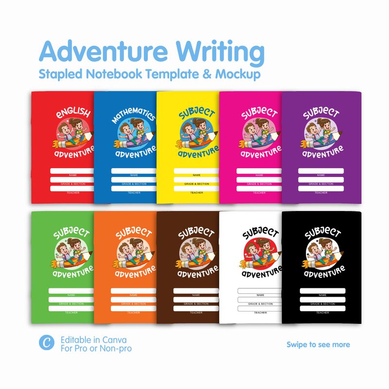 Adventure Writing Notebook & Mockup Adventure Writing Notebook & Mockup