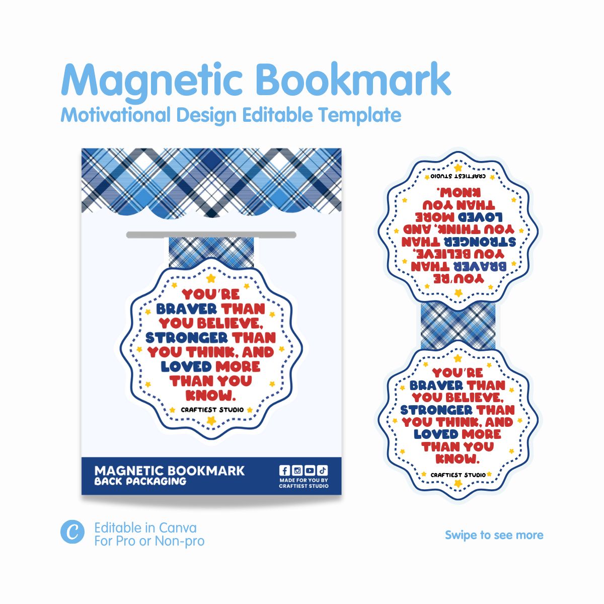 Motivational Magnetic Bookmark