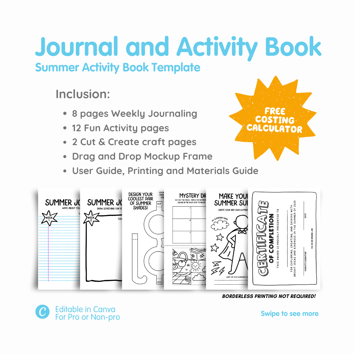 Summer Journal and Activity Book For Kids