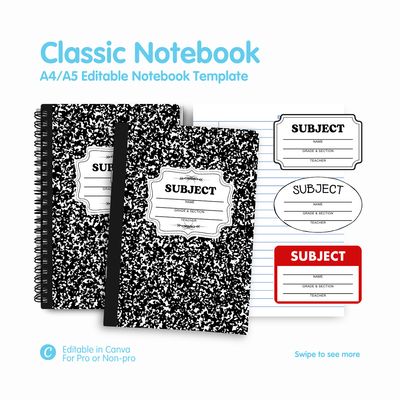 Classic Notebook & Mockup