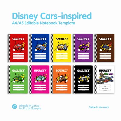 Disney Cars-inspired Notebook