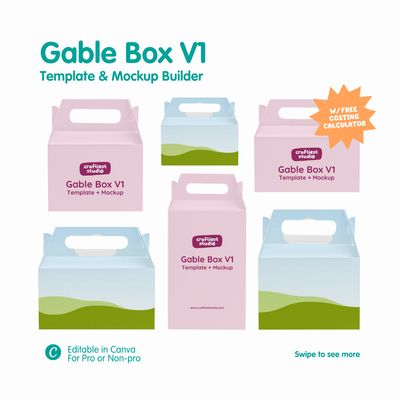 Gable Box V1 Template & Mockup