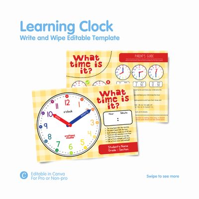 Learning Clock Write & Wipe