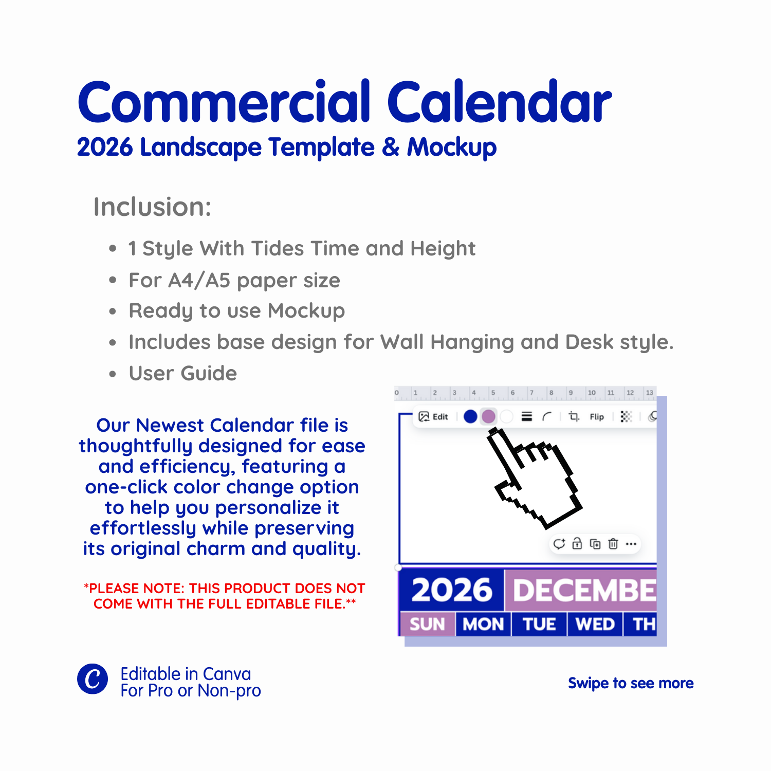2026 Landscape Calendar A4/A5