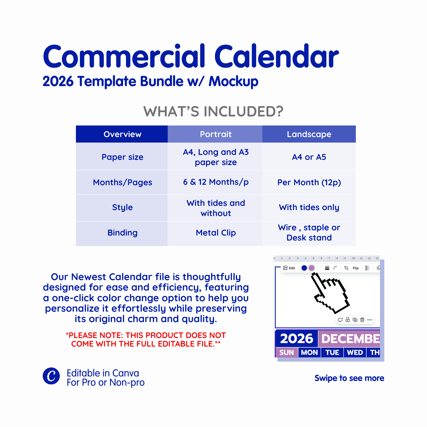 2026 Commercial Calendar Bundle
