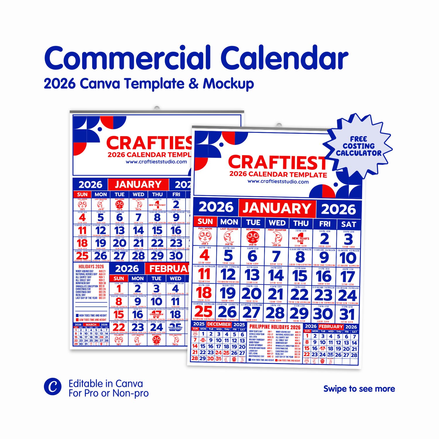 2026 Commercial Calendar Template
