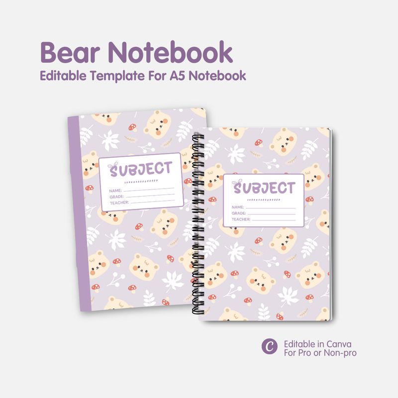 Bear Notebook Template