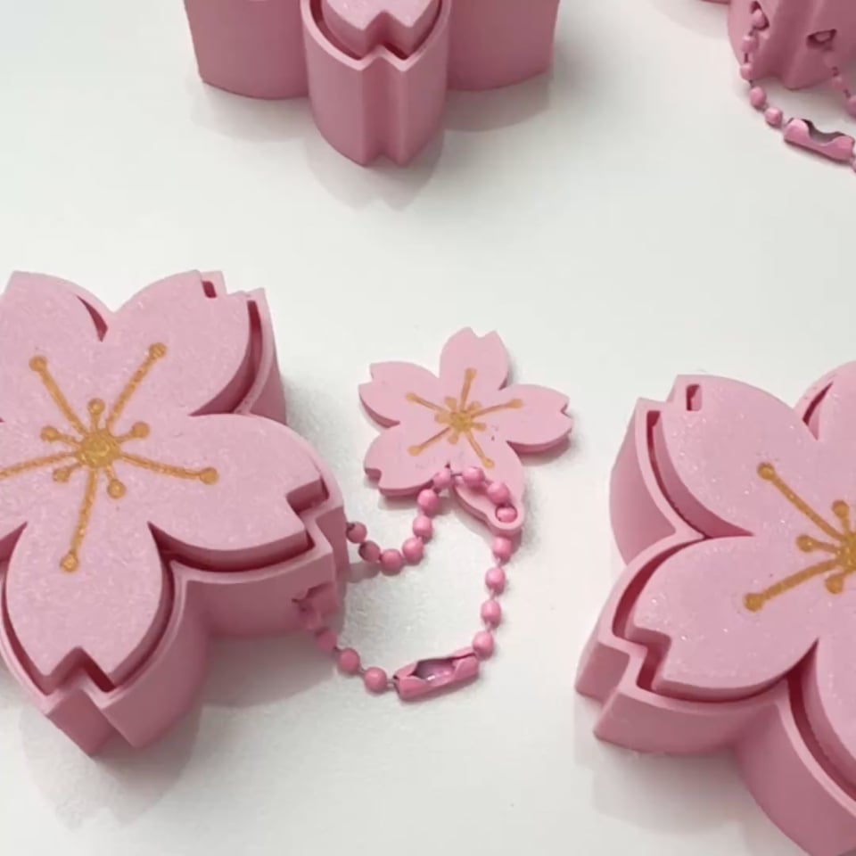 Sakura Clicker Keychain