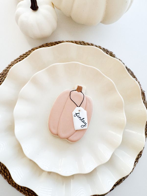 Pumpkin Place Card Cookie