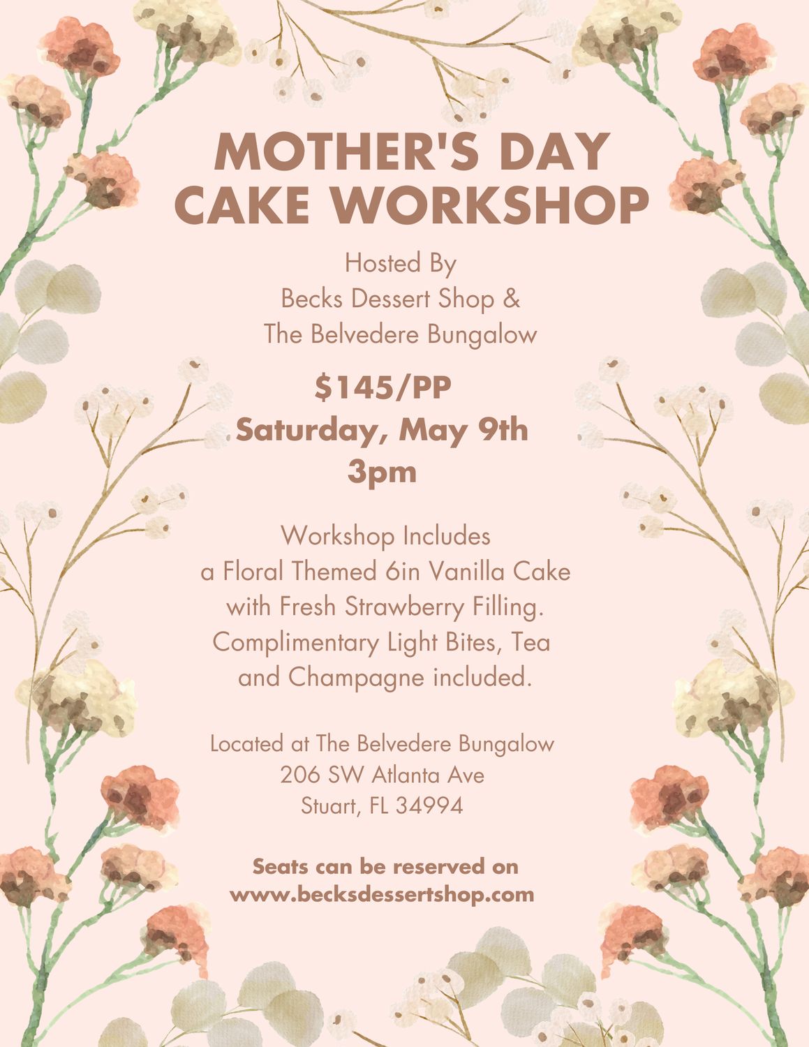 Mother's Day Cake Workshop