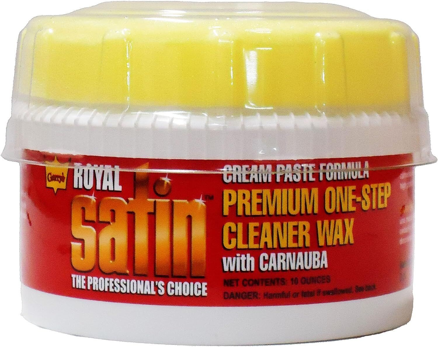Garry's Royal Satin One Step Cleaner Wax - Deep Clean, Shine, and Protect Your Vehicle's Finish - Car, Truck, Bus - Carnauba/Hydr.