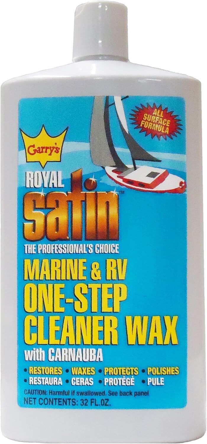 Garry's Royal Satin - Marine & RV Cleaner Wax: One-Step Carnauba Hydro-Polymers Oxidation Remover & Shine Restorer for Boats, Watercraft, RVs