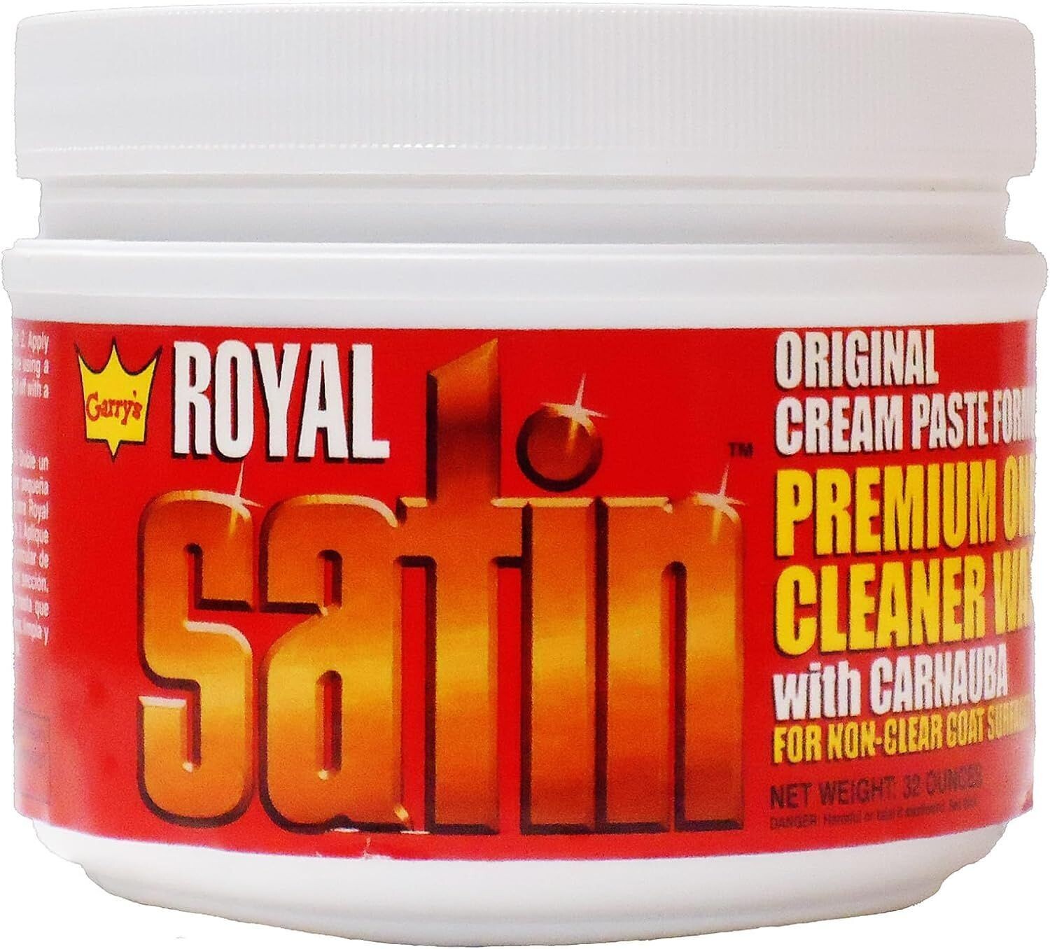 Garry's Royal Satin - One Step Automotive Cleaner Wax - Oxidation Remover and Restoration Wax For Cars, Trucks, & Busses - Ca.