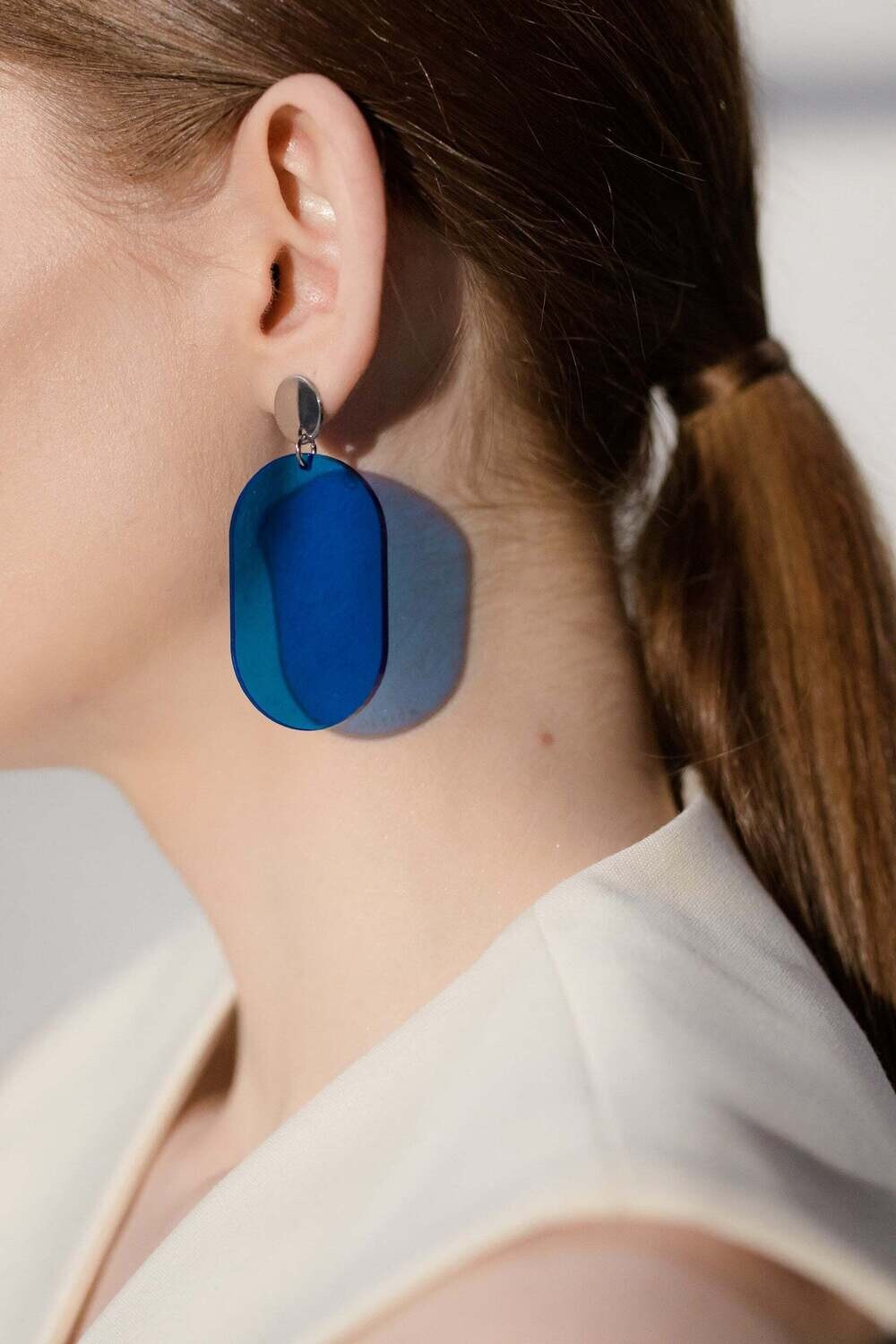 SAMPLE. Blue Tanzanite Earring