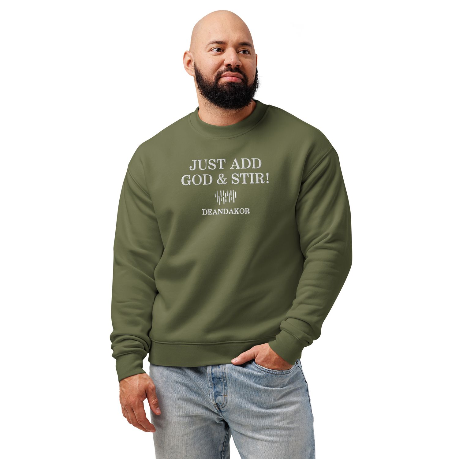 DEANDAKOR Men&#39;s relax crew neck sweatshirt