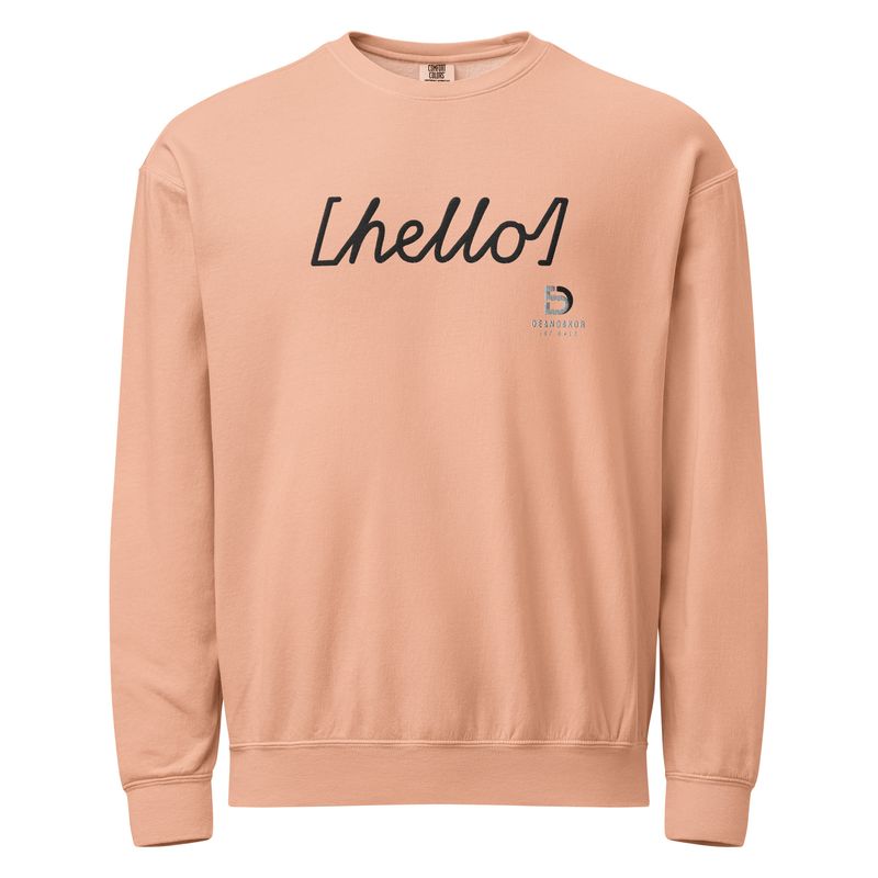 DEANDAKOR Women's garment-dyed fleece crewneck sweatshirt