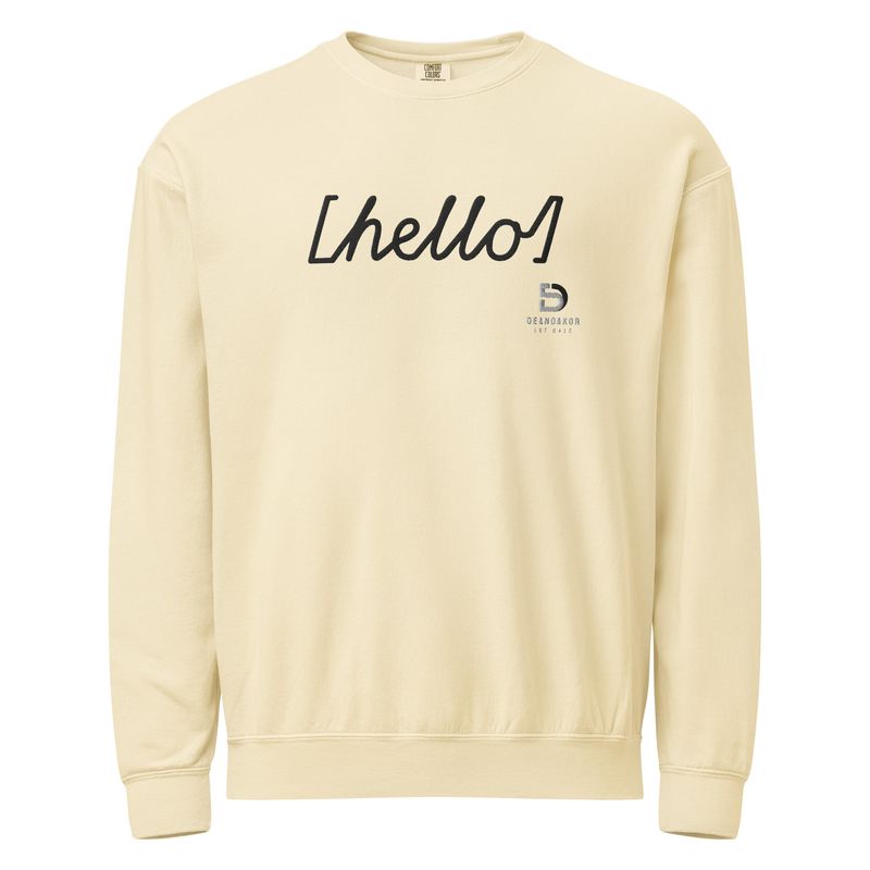 DEANDAKOR Women's garment-dyed fleece crewneck sweatshirt