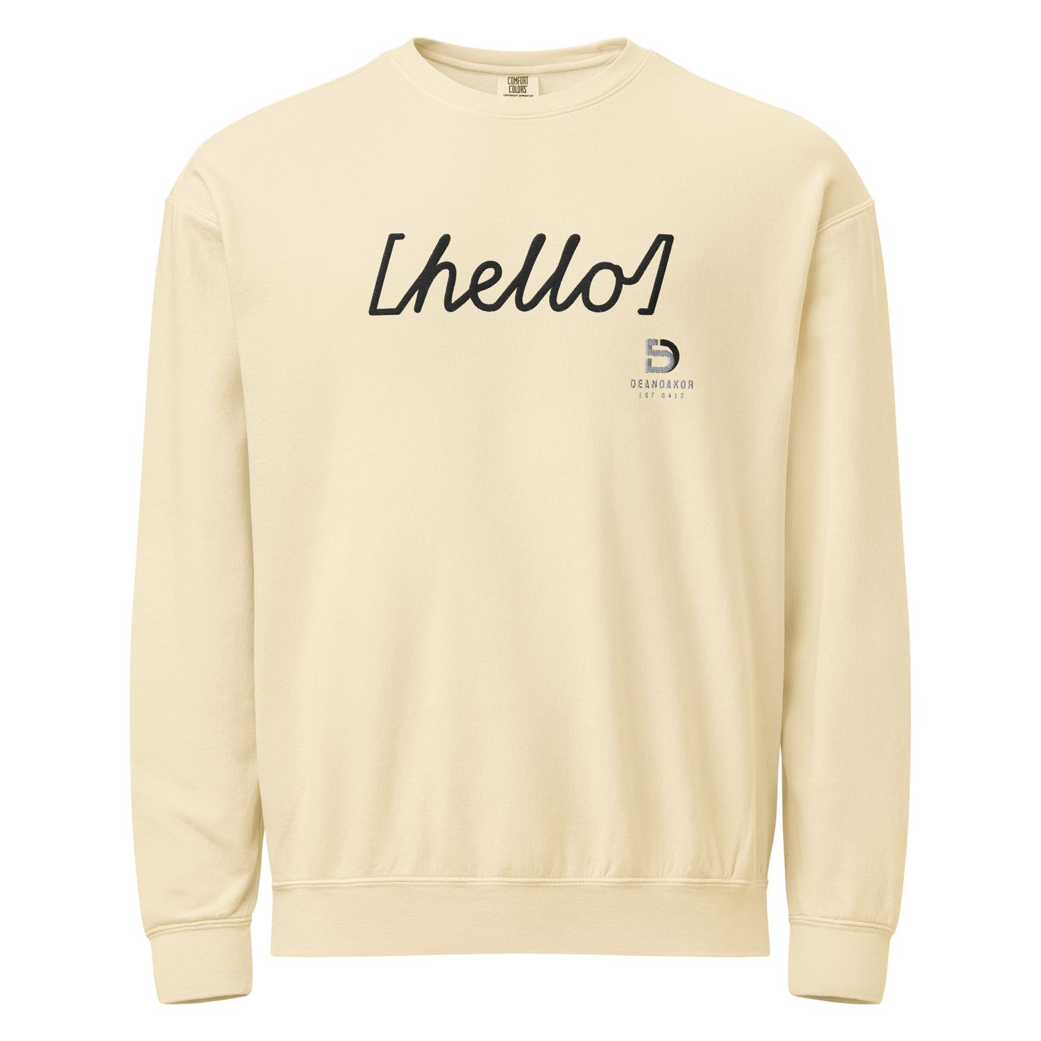 DEANDAKOR Women's garment-dyed fleece crewneck sweatshirt