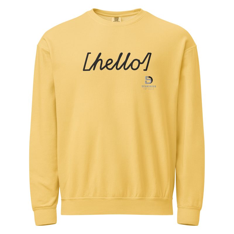 DEANDAKOR Women's garment-dyed fleece crewneck sweatshirt