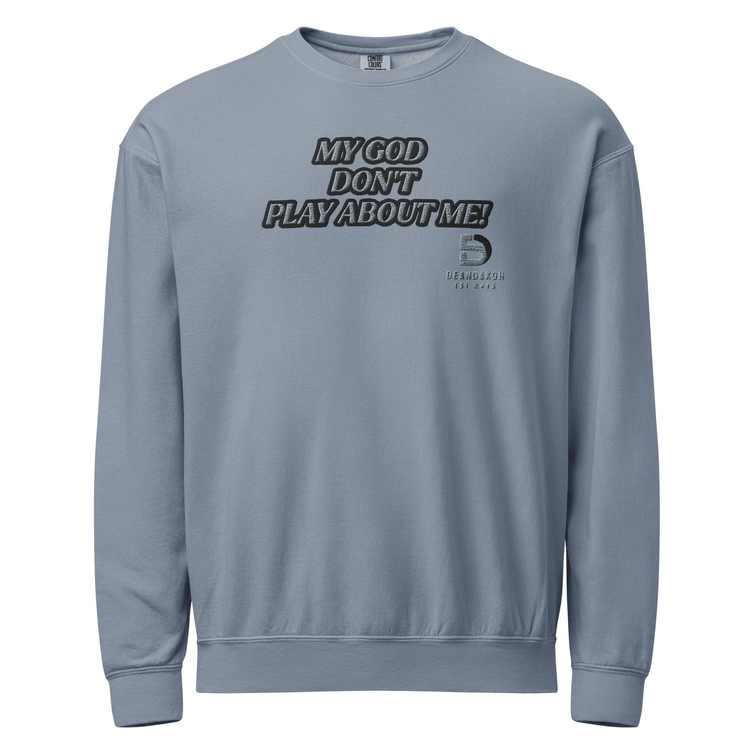 DEANDAKOR garment-dyed fleece crewneck sweatshirt