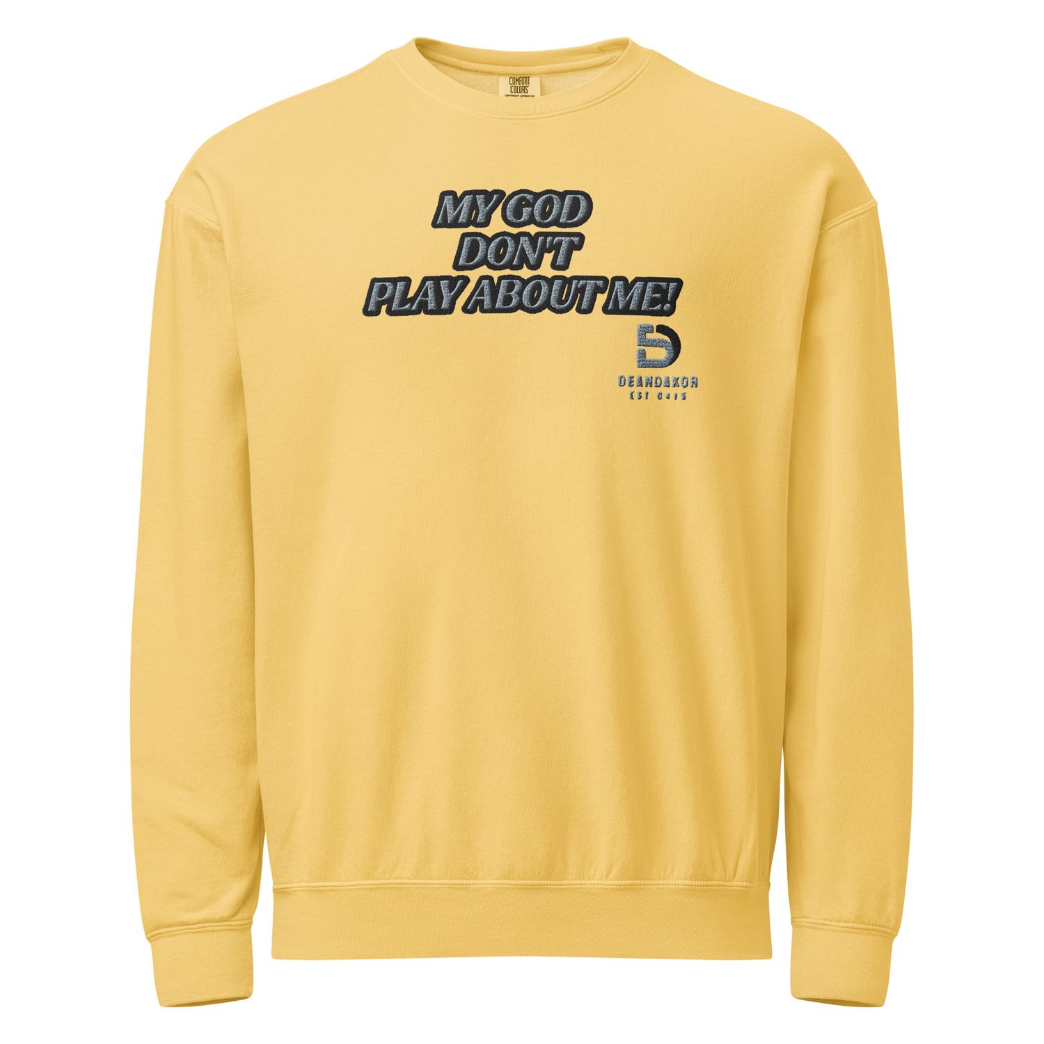 DEANDAKOR garment-dyed fleece crewneck sweatshirt