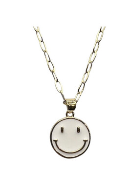 Enamel Smiley Charm Necklace