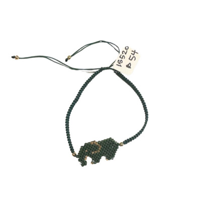 Healing Green Elephant Mesh Bracelet
