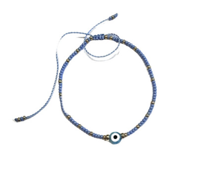Intelegencia Blue Beaded Eye Bracelet