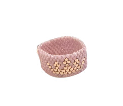 Pink Crown Mesh Ring