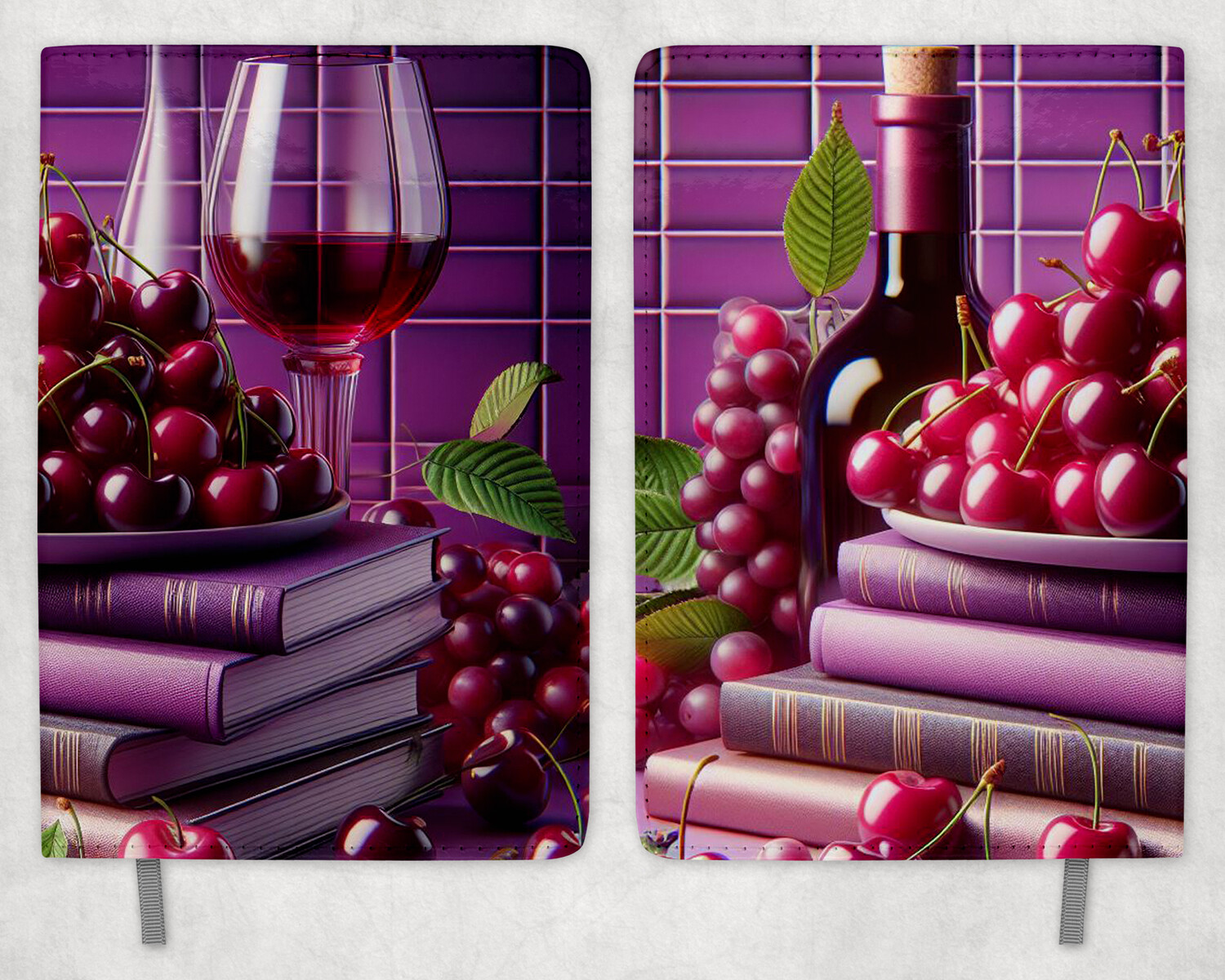 Wine-Books-Cherries Journal