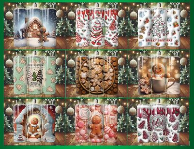 Christmas Cakes &amp; Gingerbread Men 20 ounce Tumbler