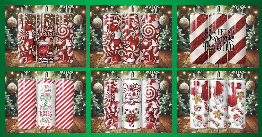 Candy Cane Options 20 ounce Tumbler