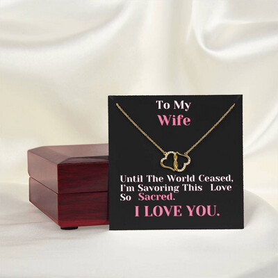 Everlasting Love Necklace Gift To My Wife With Message Card