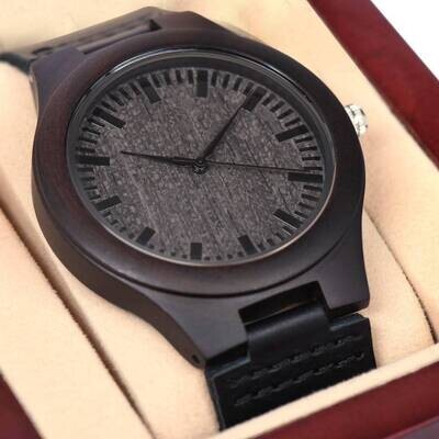 Wooden Watch + Customizable Greeting Cards To My Man/Husband